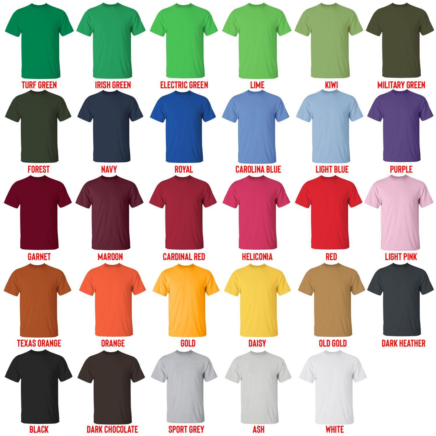 t shirt color chart - Castle In The Sky Merch
