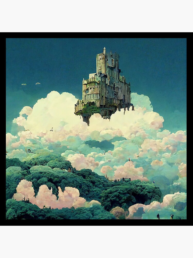Laputa Floating Castle Castle In The Sky Throw Pillow - Image 2