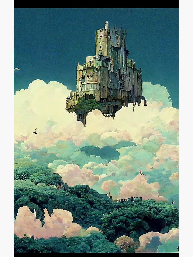 Laputa Floating Castle Castle In The Sky Shower Curtain - Image 2