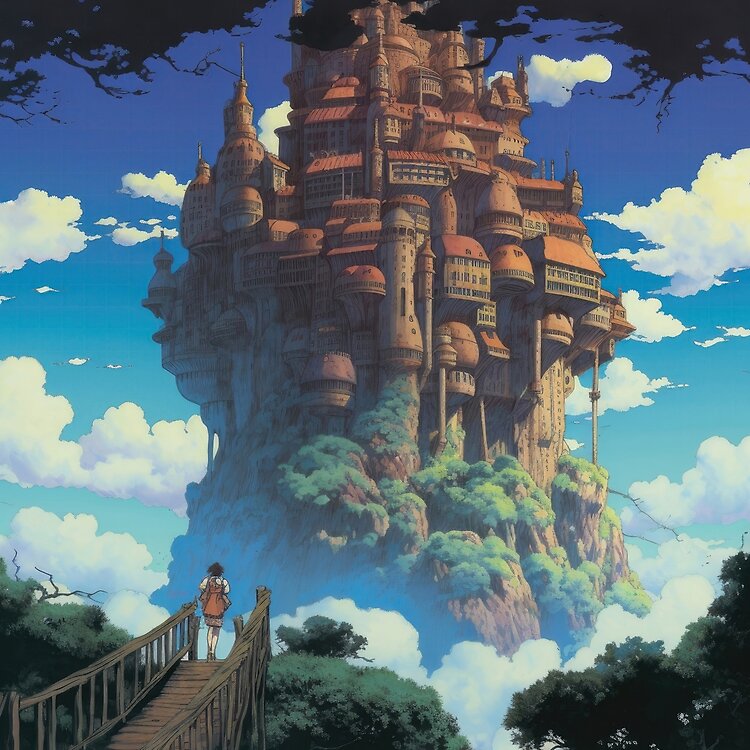 Ancient Sky Kingdom Castle In The Sky Tote Bag - Image 2