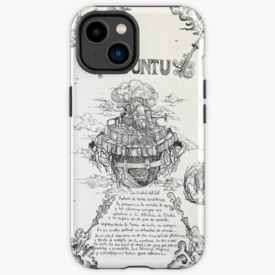 Laputa Blueprint Castle In The Sky Art Iphone Case