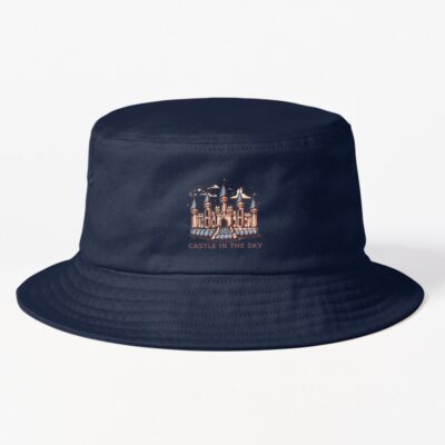 Floating Laputa Castle Over Clouds Bucket Hat