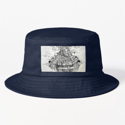 Castle In The Sky Vintage Anime Art Bucket Hat