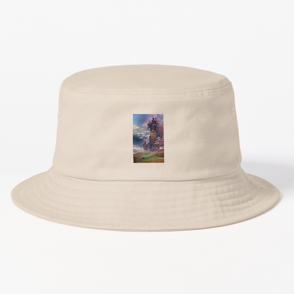Castle In The Sky Retro Anime Scene Bucket Hat