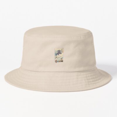 Laputa Ukiyo E Castle In The Sky Bucket Hat