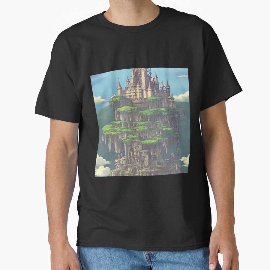 Castle In The Sky High Fantasy T-shirt - Image 2
