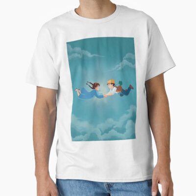 Sheeta And Pazu Falling Castle In The Sky T-shirt