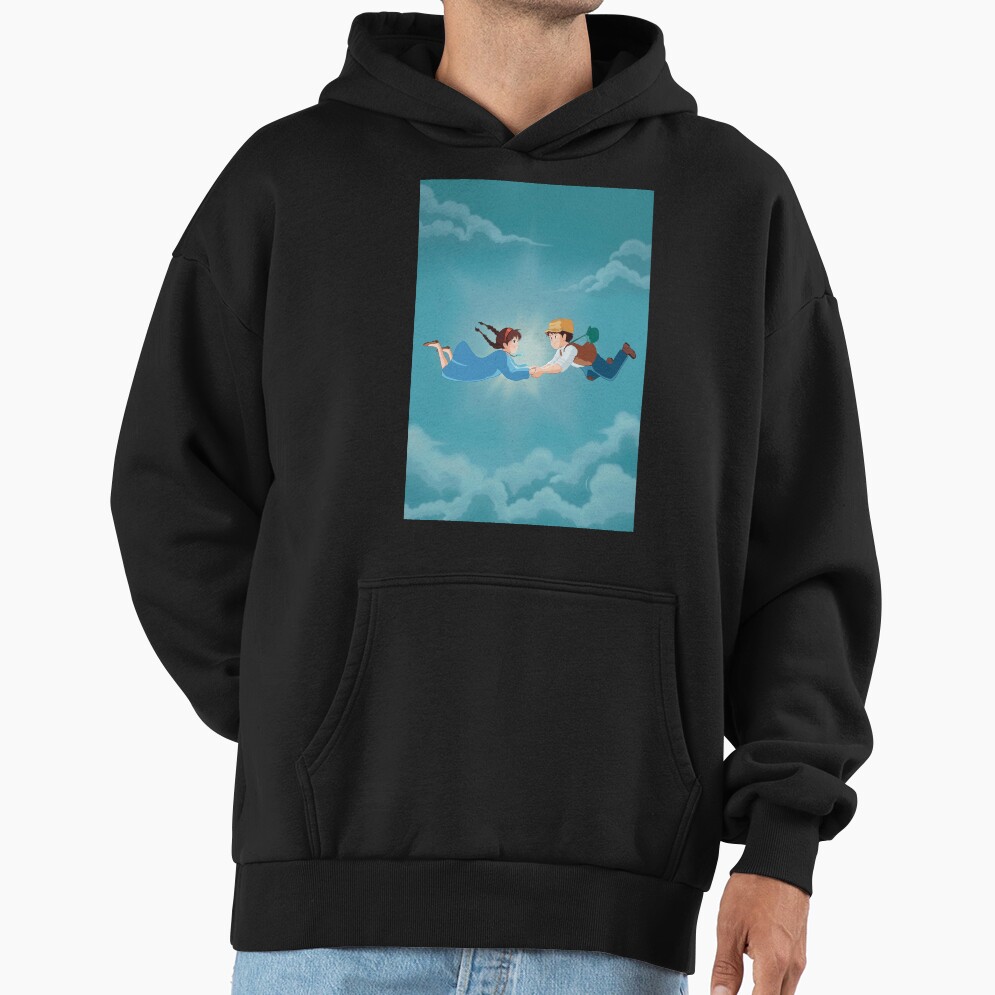 Sheeta And Pazu Falling Castle In The Sky Hoodie - Image 2