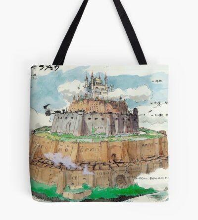 Flying Laputa Castle In The Sky Tote Bag