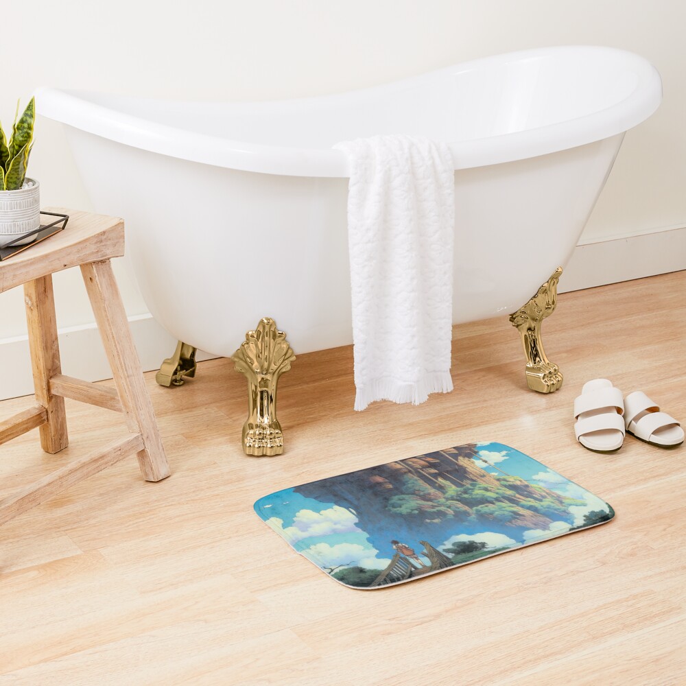 Ancient Sky Kingdom Castle In The Sky Bath Mat - Image 2