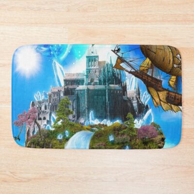 Laputa Floating Castle Castle In The Sky Bath Mat
