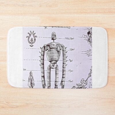Laputa Ancient Robot Castle In The Sky Bath Mat