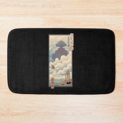 Castle In The Sky Ukiyo E Art Bath Mat