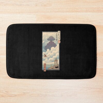 Laputa Ukiyo E Castle In The Sky Bath Mat