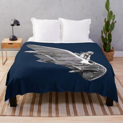 Pazu Airship Adventure Castle In The Sky Throw Blanket