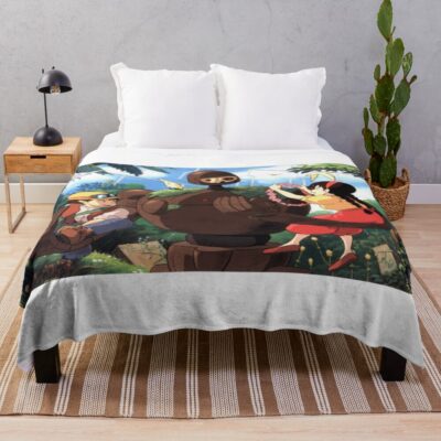 Castle In The Sky Anime Essence Throw Blanket