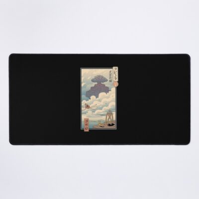 Laputa Ukiyo E Castle In The Sky Mouse Pad