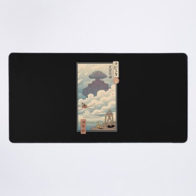 Castle In The Sky Ukiyo E Art Mouse Pad