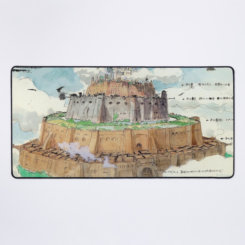 Flying Laputa Castle In The Sky Mouse Pad