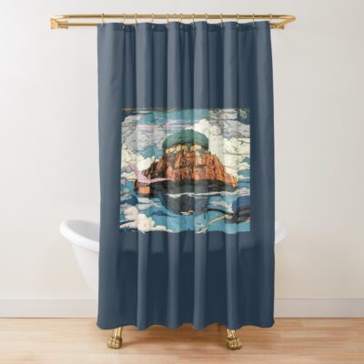 Laputa Robot Guardian Castle In The Sky Shower Curtain