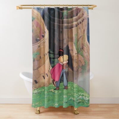 Ancient Laputa Discovery Castle In The Sky Shower Curtain