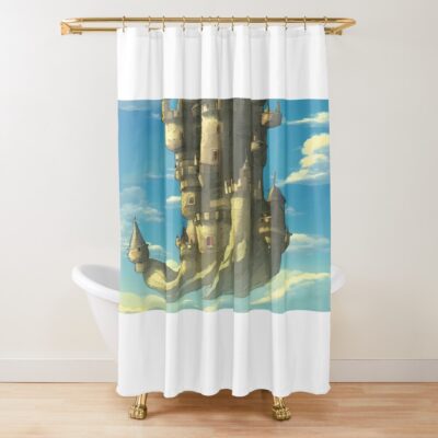Studio Ghibli Castle In The Sky Shower Curtain