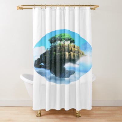 Laputa Lost Kingdom Castle In The Sky Shower Curtain