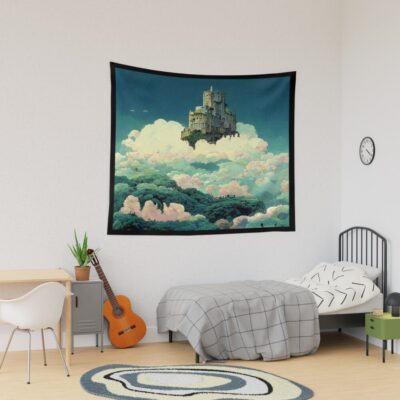 Laputa Floating Castle Castle In The Sky Tapestry