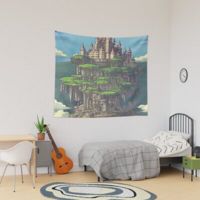 Laputa High Fantasy Castle In The Sky Tapestry