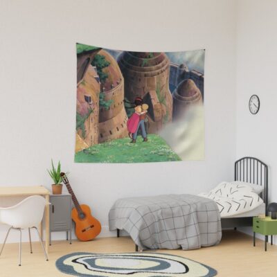 Ancient Laputa Discovery Castle In The Sky Tapestry