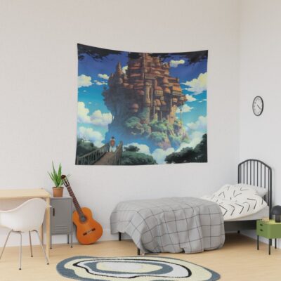 Ancient Sky Kingdom Castle In The Sky Tapestry