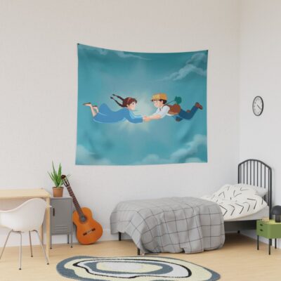 Sheeta And Pazu Castle In The Sky Tapestry
