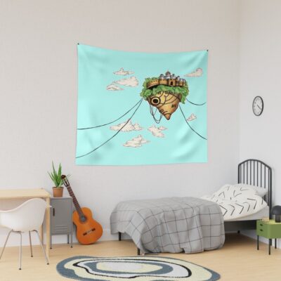 Laputa Sky Island Anime Art Tapestry