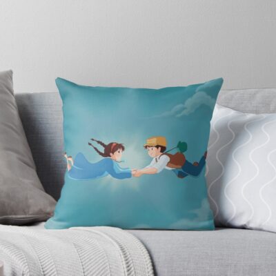 Sheeta And Pazu Castle In The Sky Throw Pillow