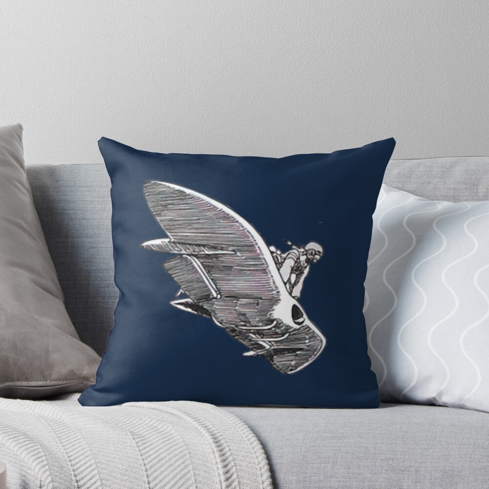 Pazu Airship Adventure Castle In The Sky Throw Pillow
