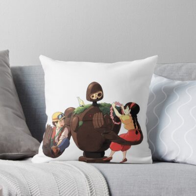 Laputa Robot Soldier Castle In The Sky Throw Pillow