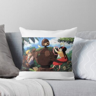 Castle In The Sky Anime Essence Throw Pillow